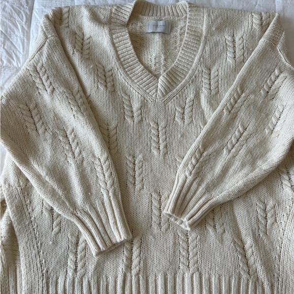 Lucky Brand Sweaters - Lucky Brand Cream Textured Knit Sweater